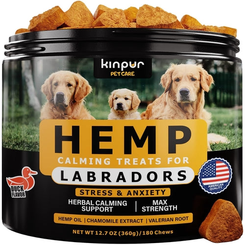 Calming Chews for Labradors with Valerian Root and Hemp Oil
