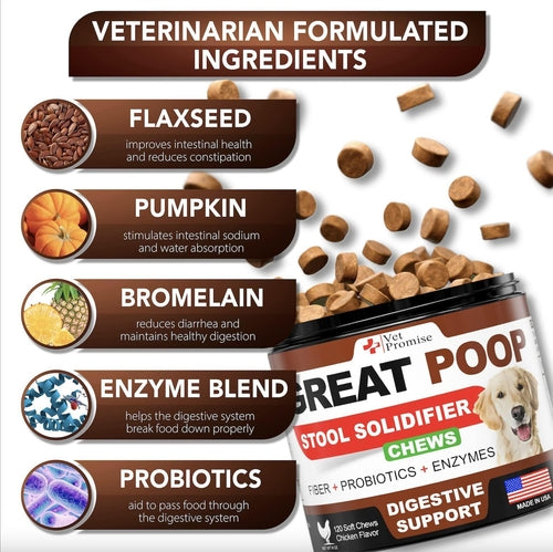 Great Poop Probiotics for Dogs - Dog Stool Softener